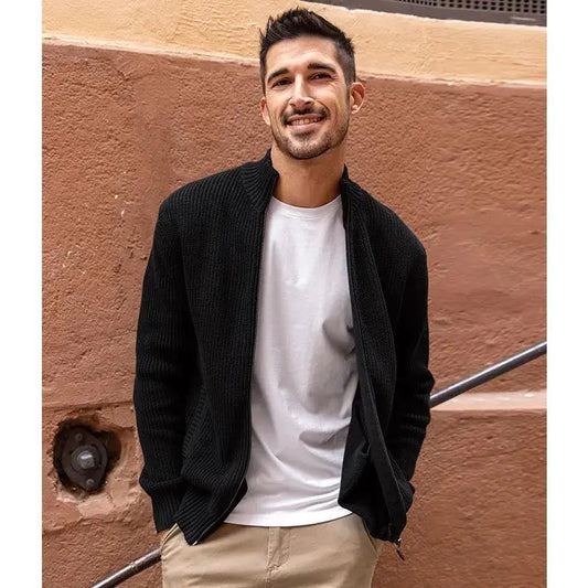 Men's Vinylon Cardigan Sweater for Spring and Autumn