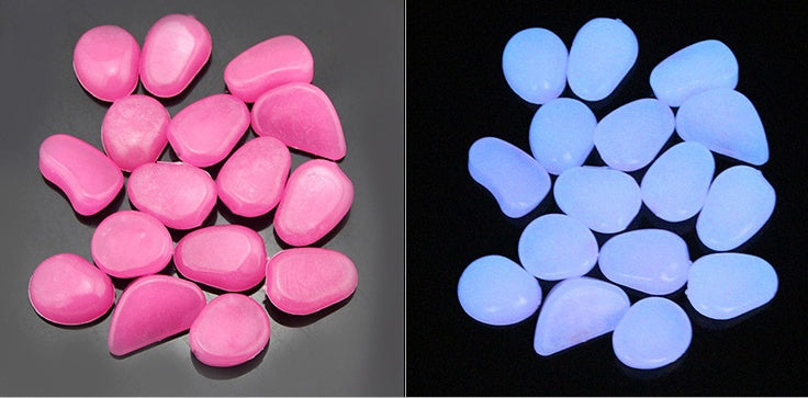 Glow in the dark rocks by My Store, assorted luminous stones for nighttime decoration