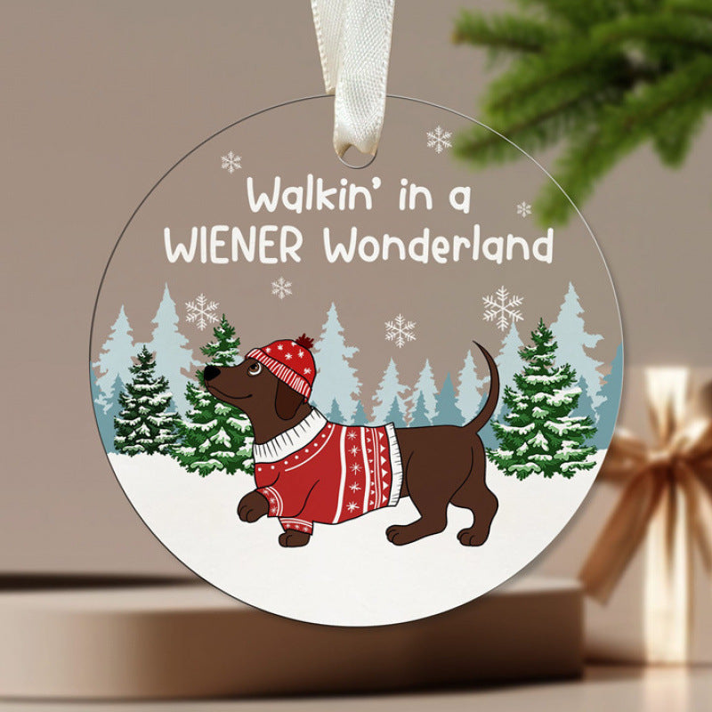 Christmas tree pendant ornament with festive design for holiday decorations