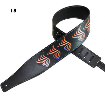 Color printing folk guitar shoulder strap musical instrument accessory featuring vibrant patterned design
