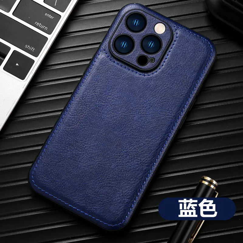 iPhone 15 Pro Max Leather Case with Retro Design