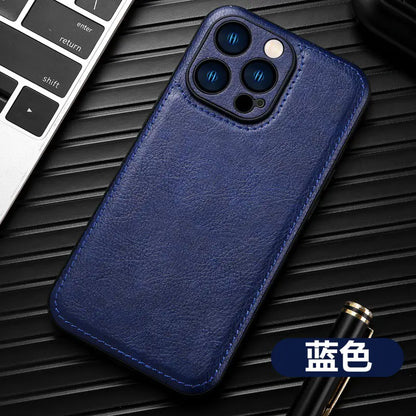 iPhone 15 Pro Max Leather Case with Retro Design