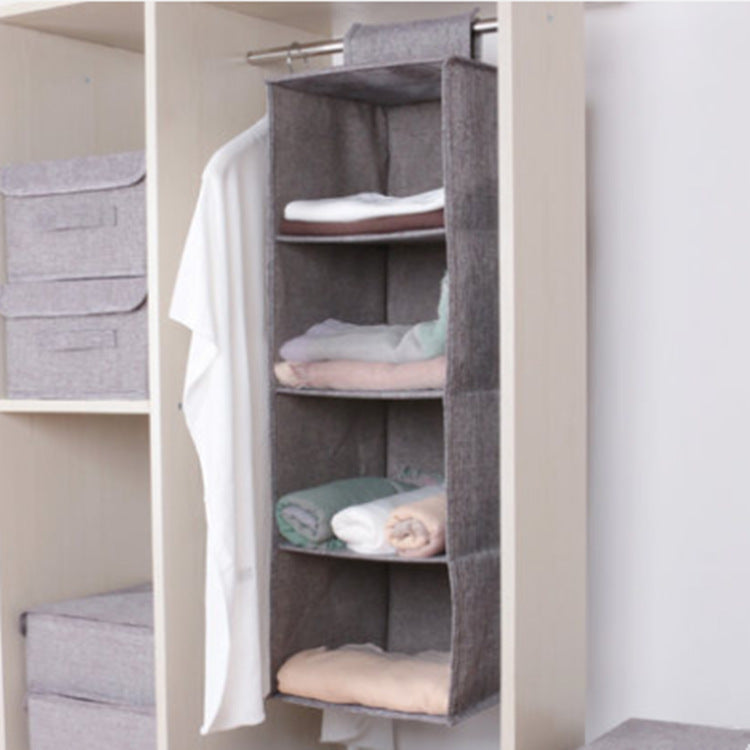 Drawer storage closet hanging bag with multiple compartments for organized clothing and accessories
