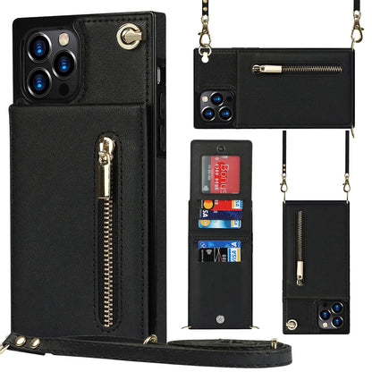Zipper phone case crossbody bag with adjustable strap and secure zip closure