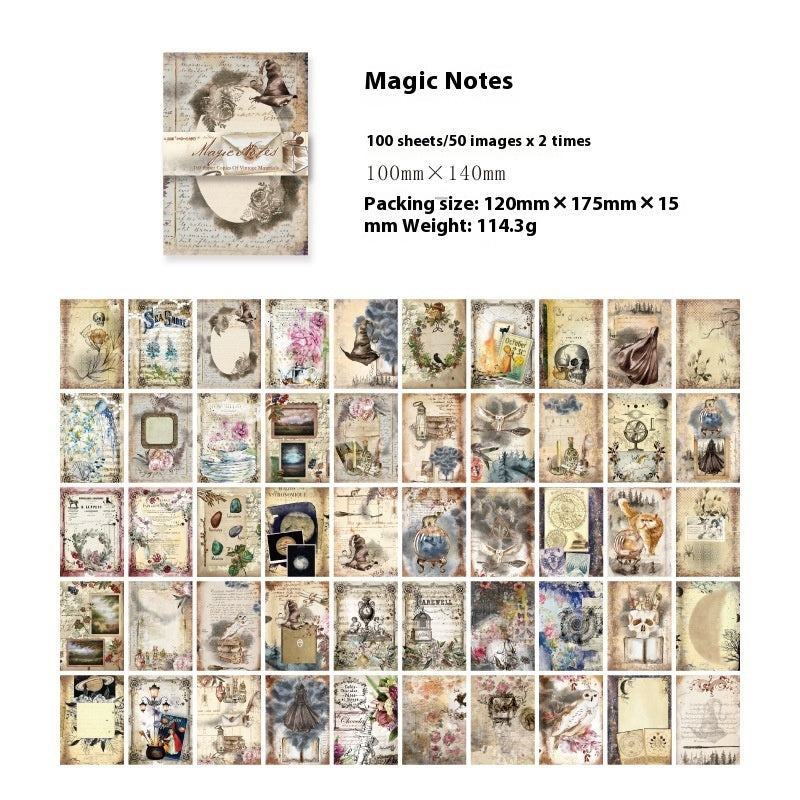 Retro artistic background DIY notebook with textured paper cover