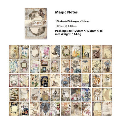 Retro artistic background DIY notebook with textured paper cover