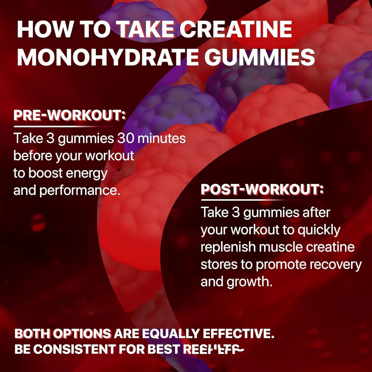 BackUPMYFILESNOW® Muscle Boost Gummies in a clear container, showcasing colorful gummy supplements for muscle support and recovery.