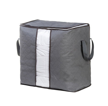 Large quilt storage bag, non-woven dustproof clothing organizer for moving and household storage