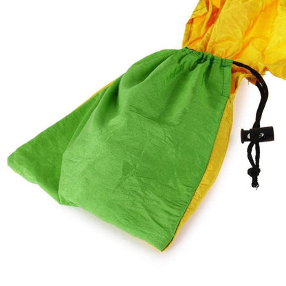 Portable nylon parachute backpacking hammock for outdoor use, double hammock design