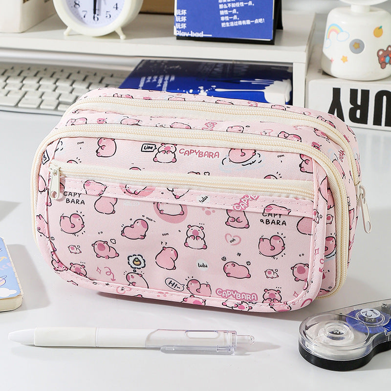 Cute cartoon large-capacity children's stationery pencil case by My Store
