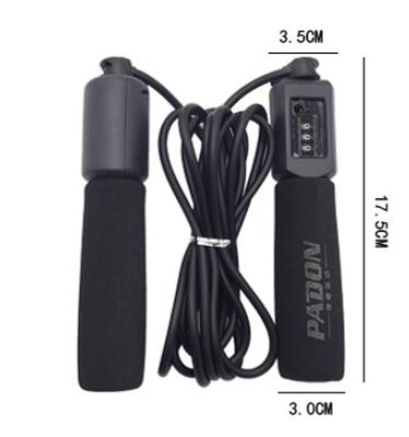 Rope skipping fitness rope with textured handles for home cardio workouts