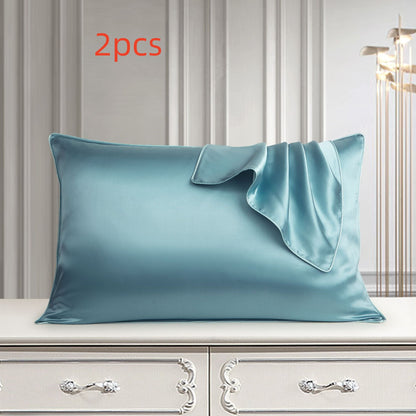 Pure silk pillowcase in natural silk fabric, smooth and soft bedding accessory by My Store