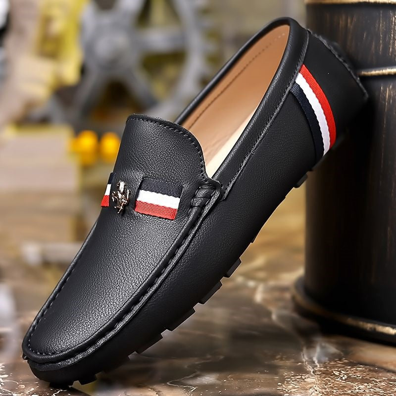 Plus-size leather shoes with soft soles, ultra-soft casual design, My Store brand