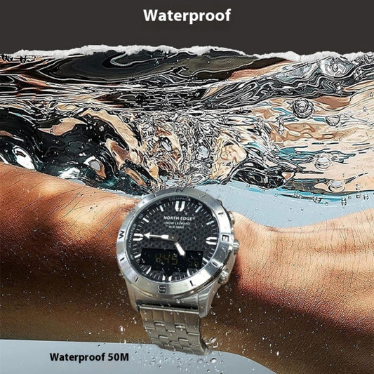 Outdoor waterproof multifunctional men's smart wrist watch with height guide display