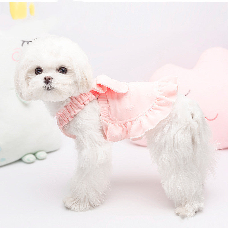 Small dog sweet suspender skirt in a cute, feminine style