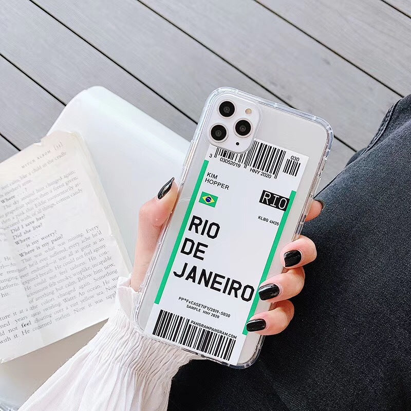 Ticket phone case with ticket design for smartphone protection