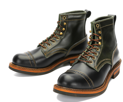 Trendy Mid-Top Leather High-Top Men's Boots