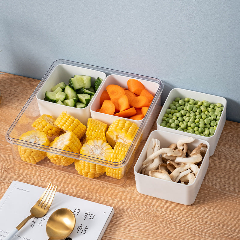 Compartment fruit plate candy storage box with divided sections for snacks and sweets
