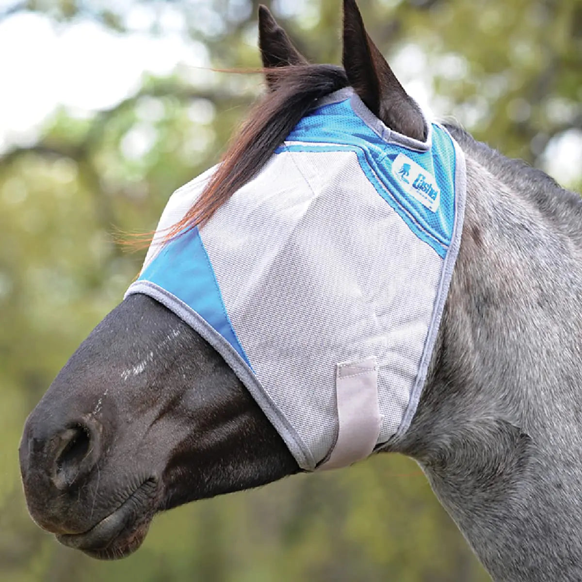 Cashel Crusader Fly Mask for Military Support Blue Arabian
