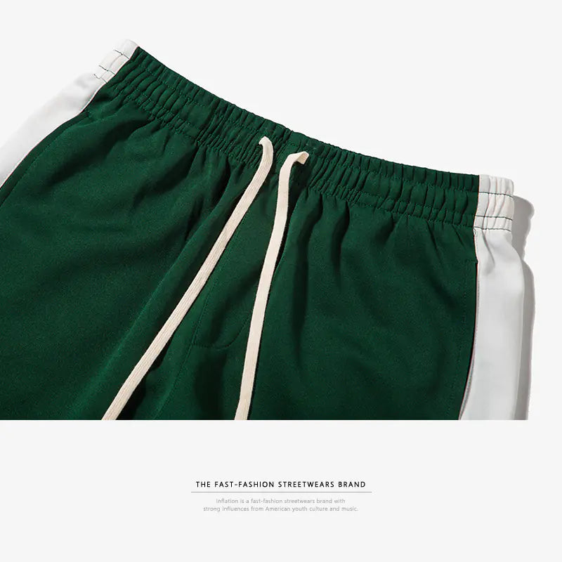 2020 Autumn Color Block Striped Letter Print Joggers