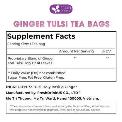 Premium Ginger Tulsi Tea Bags