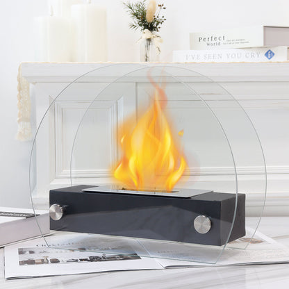 JHY Design portable tabletop fire pit with clean-burning bio ethanol, ventless gel and ethanol fireplace for indoor and outdoor use.