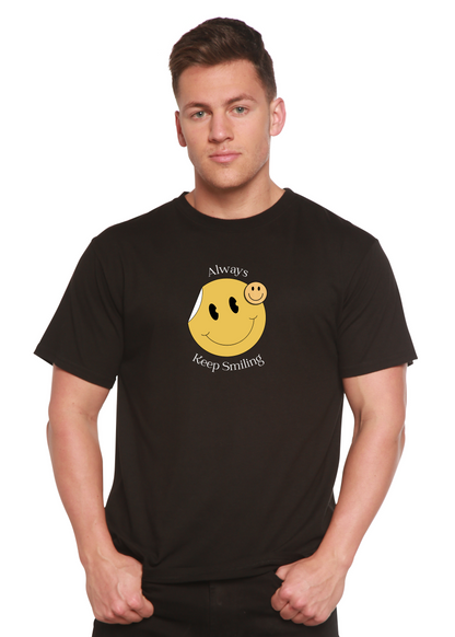 Spun Bamboo men's printed short sleeve T-shirt made from bamboo viscose and organic cotton, featuring a graphic design.