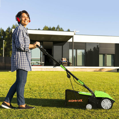 GBruno Store 24V ride-on tractor for kids featuring a detachable trailer and remote control, shown with the vehicle and trailer attached.