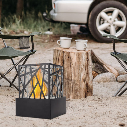 JHY DESIGN portable fire pit bowl with clean-burning bio ethanol, ventless design, 29cm height, suitable for indoor and outdoor use.