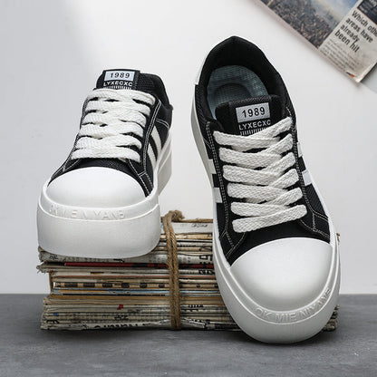 Men's summer breathable casual platform sneakers, height-increasing work shoes in a trendy versatile design