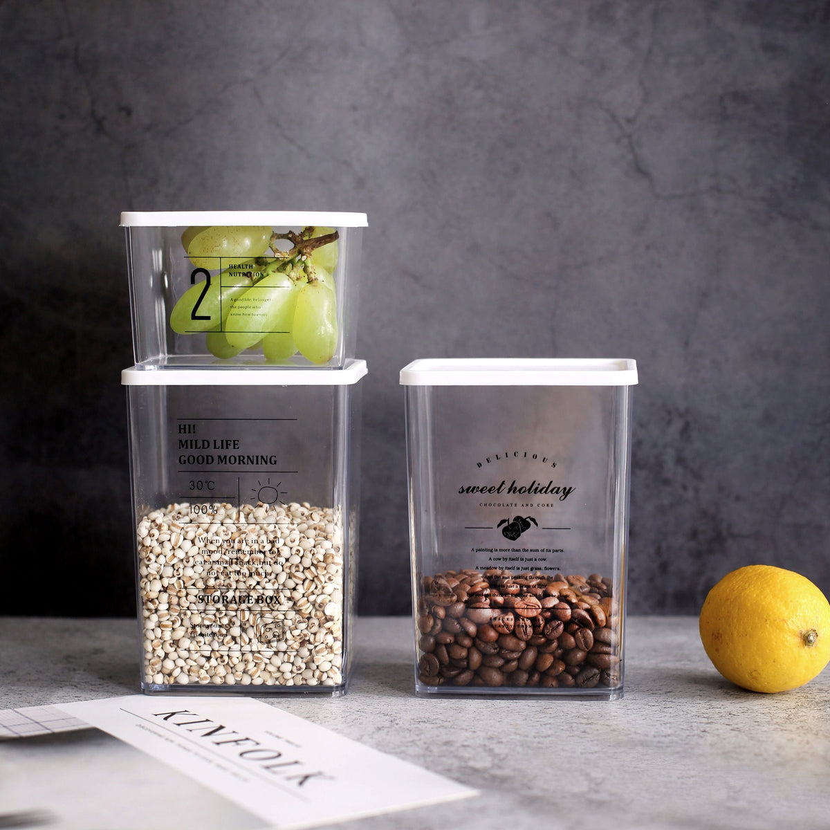 Grocery tank-shaped kitchen tea storage box in a creative decorative design