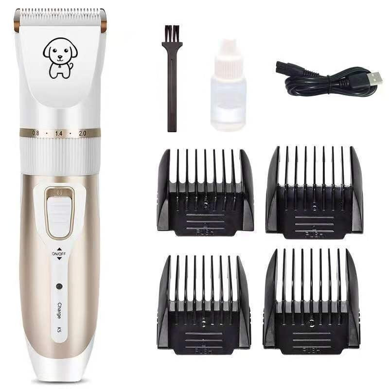 Pet shaver cat and dog electric clipper in black, featuring a compact handheld design for home grooming