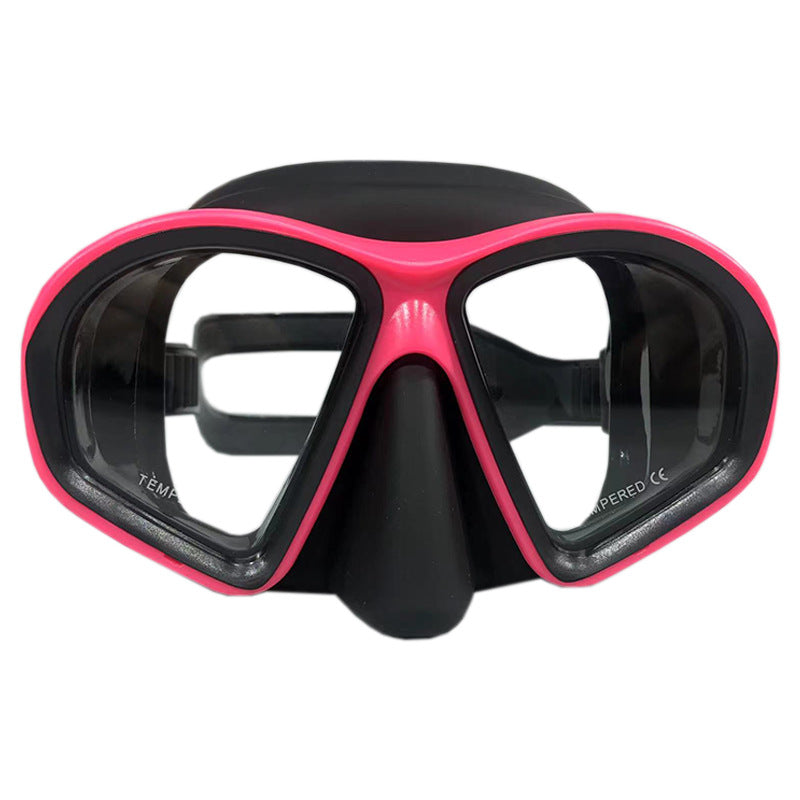 Diving mask swimming goggles, clear lens design for underwater viewing
