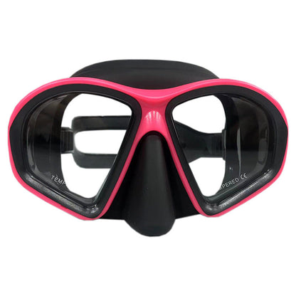 Diving mask swimming goggles, clear lens design for underwater viewing