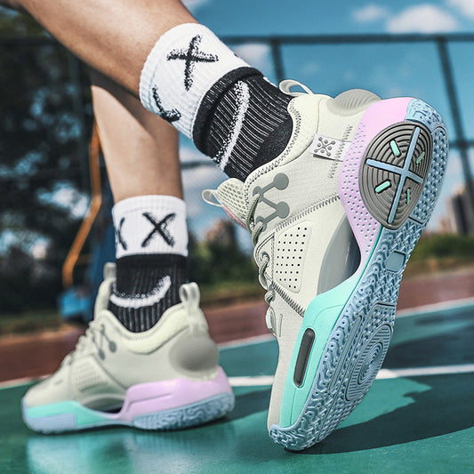 Cotton Candy basketball shoes men's sneakers in a colorful cotton candy-inspired design