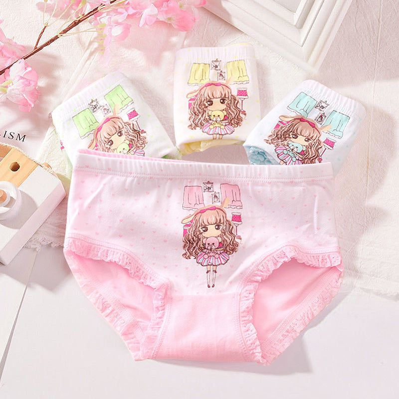 Cute print women's triangle soft cotton panties in assorted design.