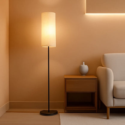 Programmable RGB Floorstanding Lamp With Beige Shade