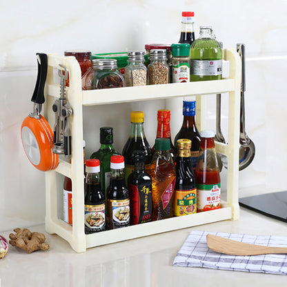 Multilayer kitchen storage shelving unit for organizing kitchen supplies