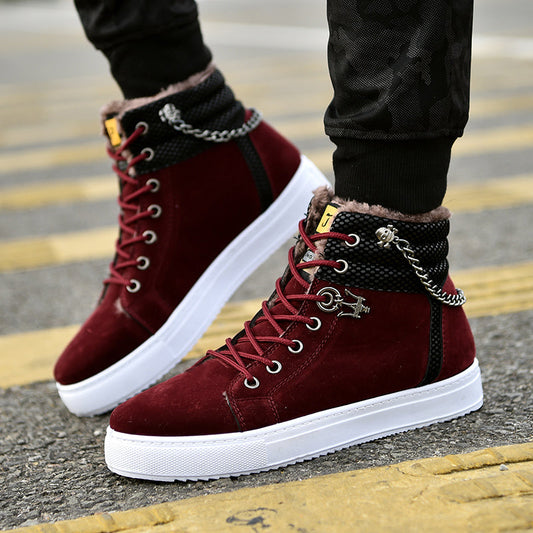 Men's casual fleece-lined fashion sneakers in a versatile everyday style
