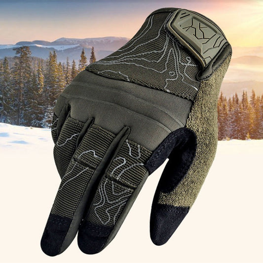 Outdoor cycling motorcycle touch screen training tactical gloves by My Store, black pair with reinforced palms