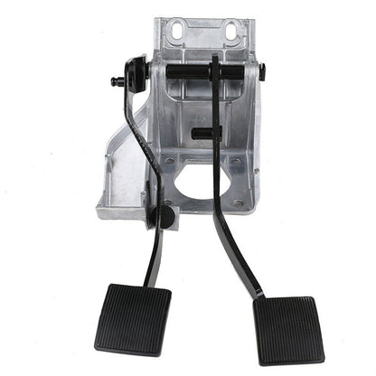 Silver metal clutch brake pedal close-up