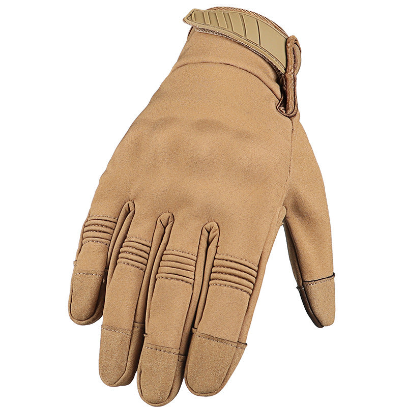 Black outdoor multifunctional tactical motorcycle gloves with touch screen fingertips