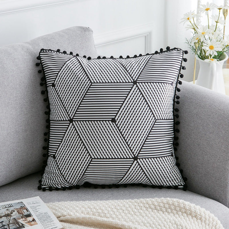 Bohemian National throw pillow with colorful patterned fabric and decorative woven texture