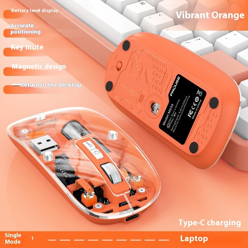 Transparent Wireless Mouse Desktop Computers And Laptop Office Home Mouse