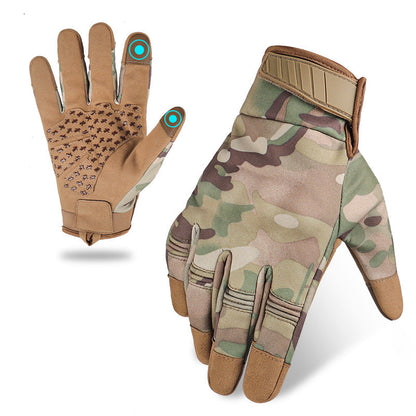 Outdoor multifunctional tactical gloves with touch screen fingertips for motorcycle riding