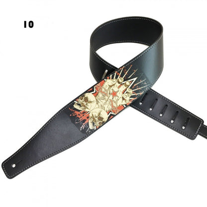 Color printing folk guitar shoulder strap, musical instrument accessory, patterned fabric design