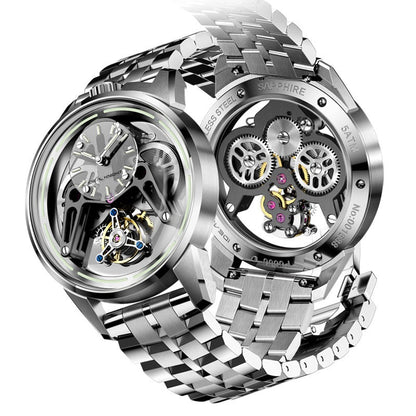New Armor Tourbillon mechanical watch with visible skeleton movement and detailed dial