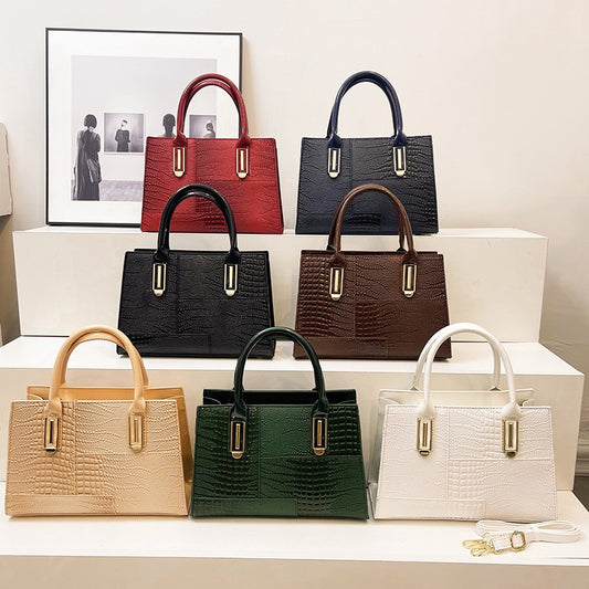 Fashionable Women's Crocodile Pattern Crossbody Bags