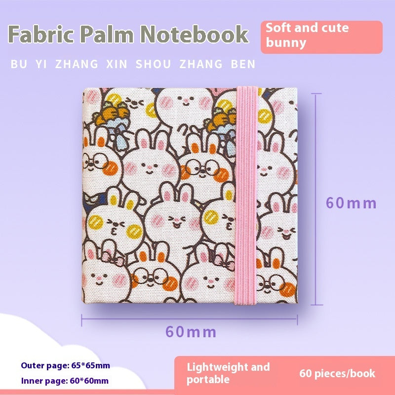 Fabric watercolor notebook for art students, square portable painting sketchbook