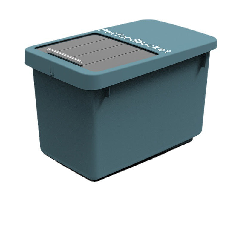 Dust-proof sealed pet supplies storage box with secure lid for organized pet food and accessories